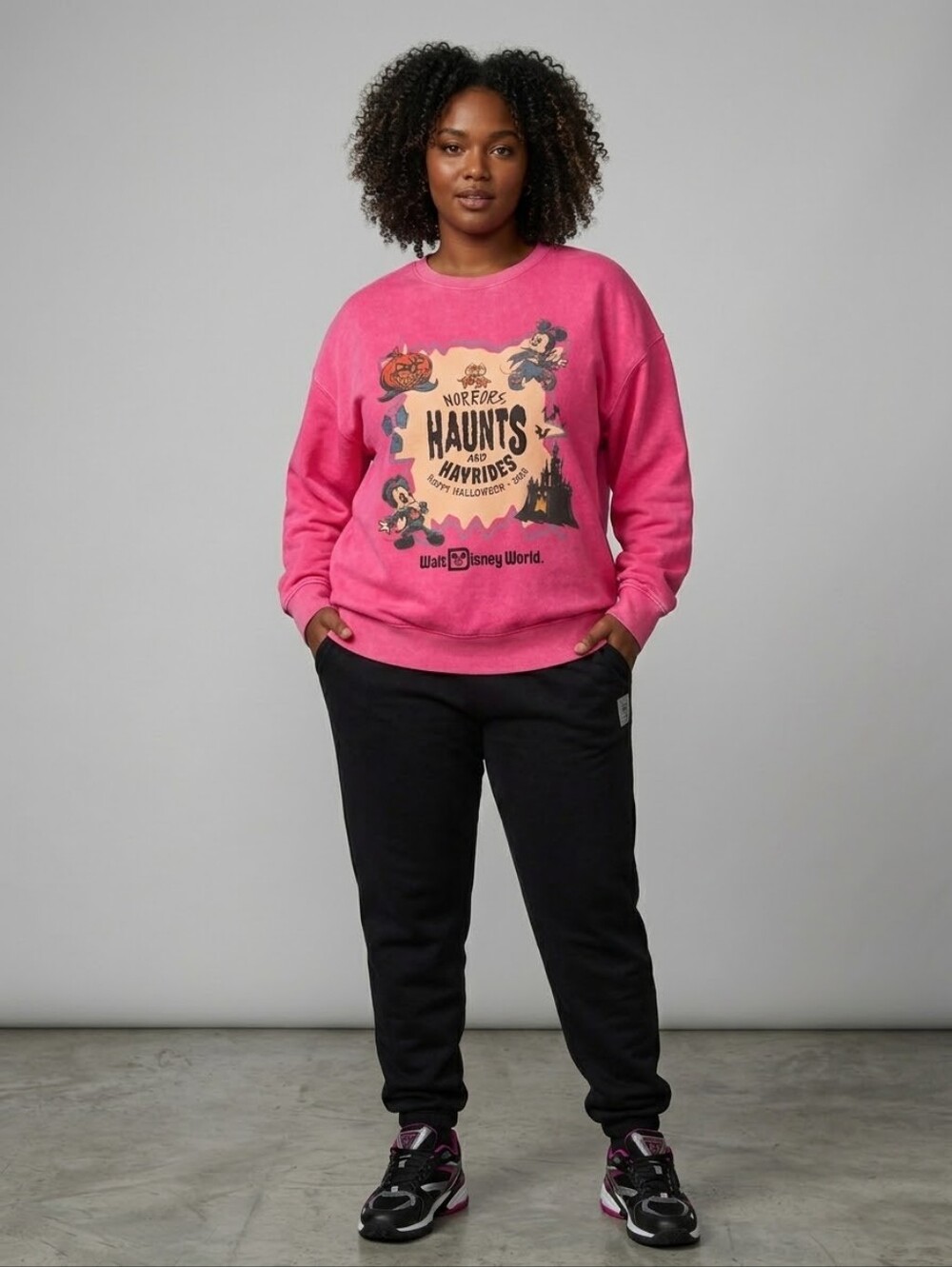 Disney Parks Halloween 2023 Pink Sweatshirt 1X NWT